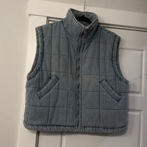 Women’s Denim Quilted Vest